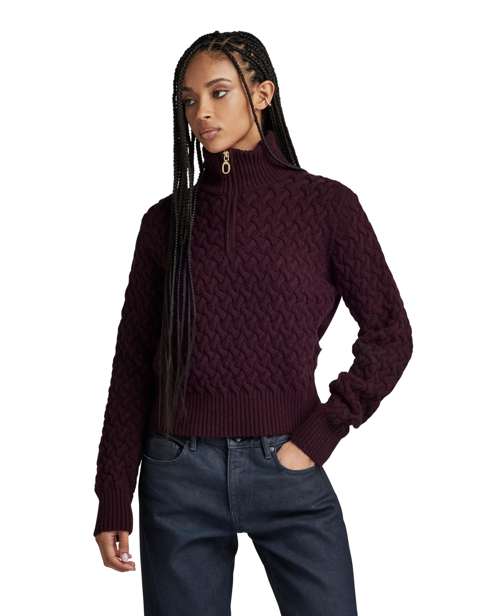 G-Star Women's Chunky Knit Skipper , Purple (lt maze D23922-D170-8880), L