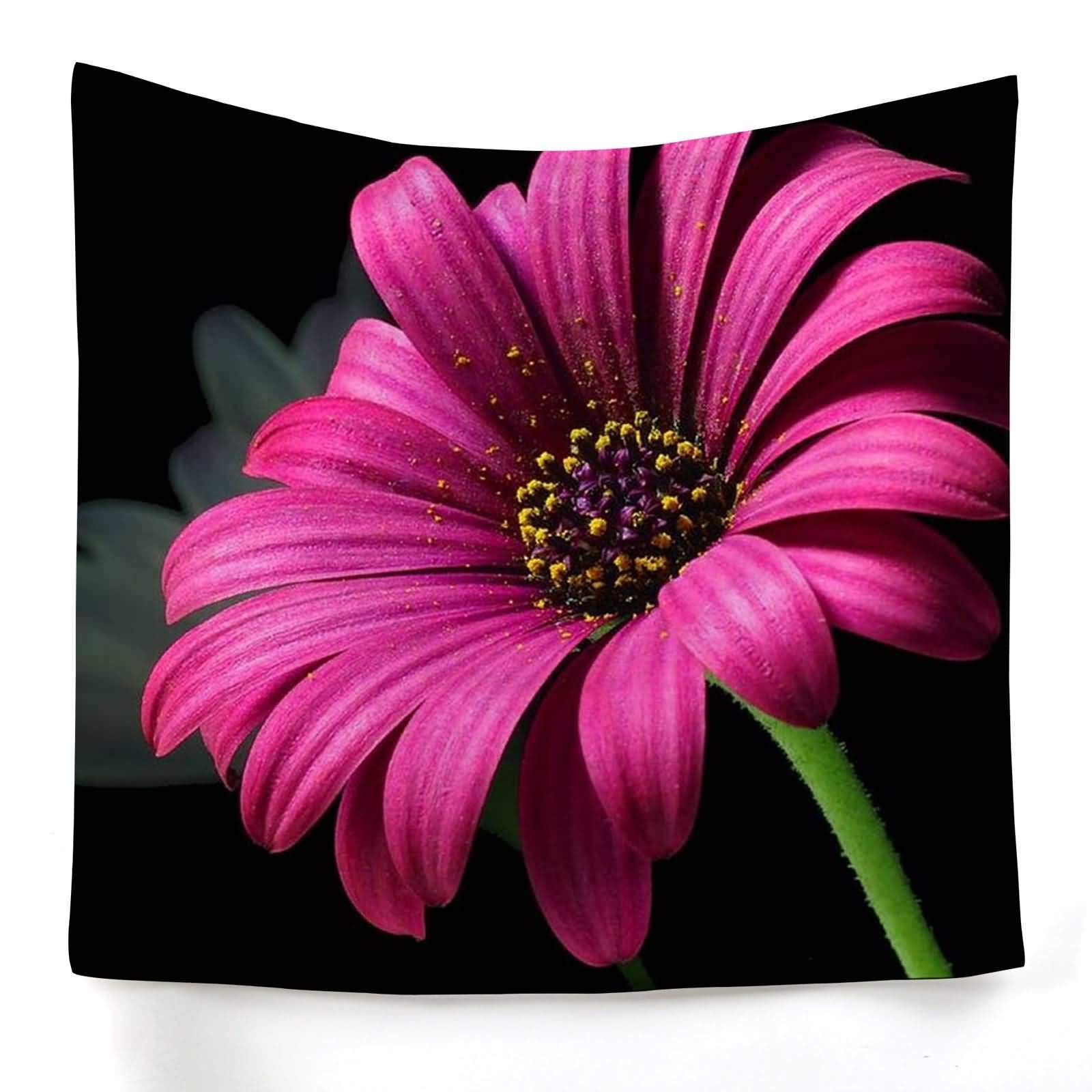 Toile imprimé mode fleur rose rouge en tenture murale artistique pour décoration chic