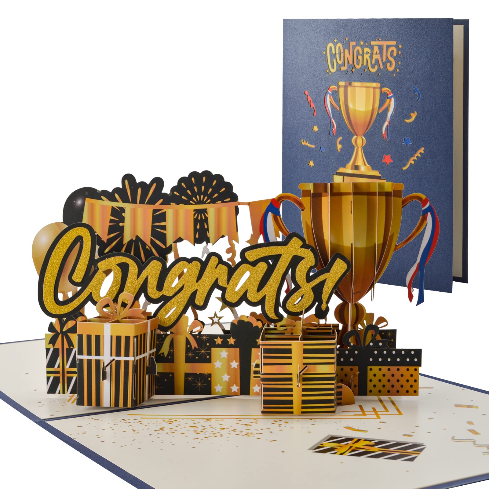 LIN - Pop Up 3D Biglietto di auguri per il diploma universitario