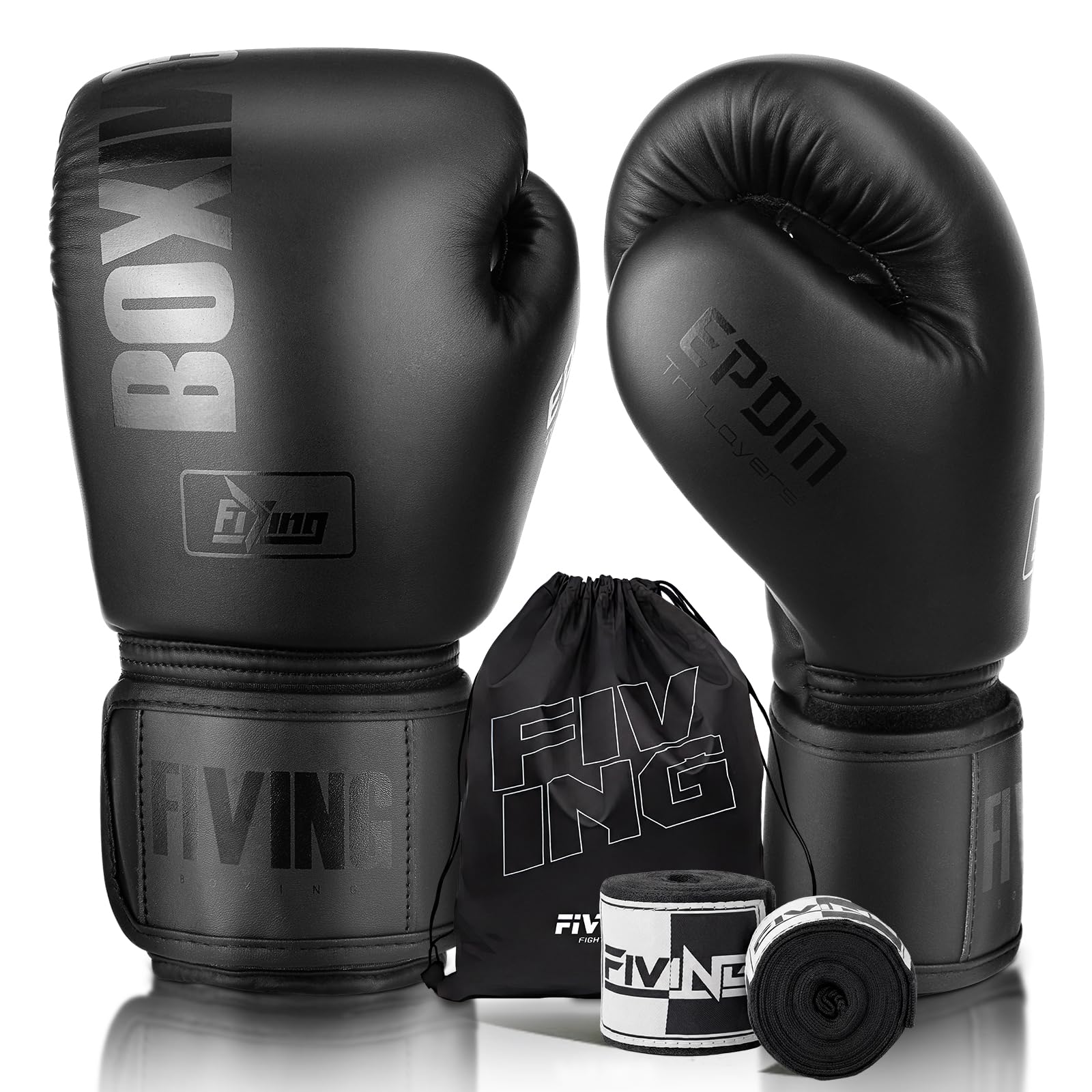 Boxing Gloves with Hand Wraps