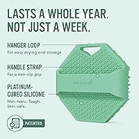 Vista 4 de Sud Scrub® Exfoliante corporal de silicona antimicrobiana, cepillo corporal exfoliante para pieles sensibles, limpiador de ducha antibacteriano