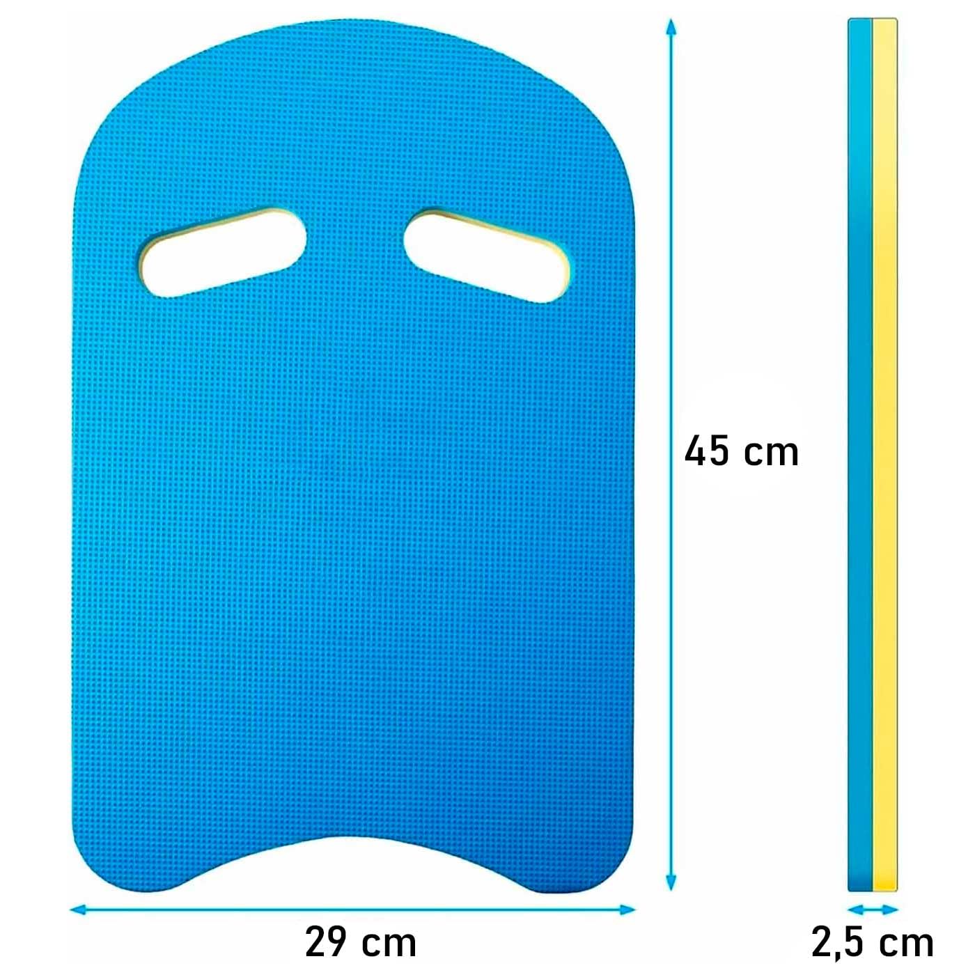 Tradineur - Pack de 2 Tablas de natación - Fabricado en Goma Eva - Forma Rectangular - Ideal como Apoyo en la natación - 45 x 29 cm - Color Aleatorio