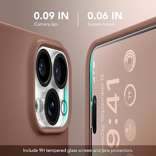 Miniatura 7 de GONEZ Funda para iPhone 14 Pro, compatible con Magsafe, con protector de pantalla + protector de lente de cámara, forro de microfibra suave