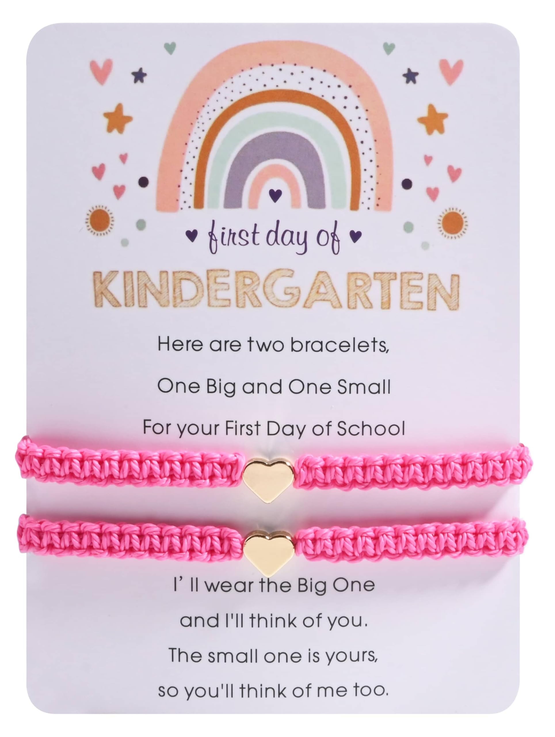 First Day Of Pre K Mommy And Me Bracelets Gifts, Back To String Matching Bracelet Set For Mom Daughter Son