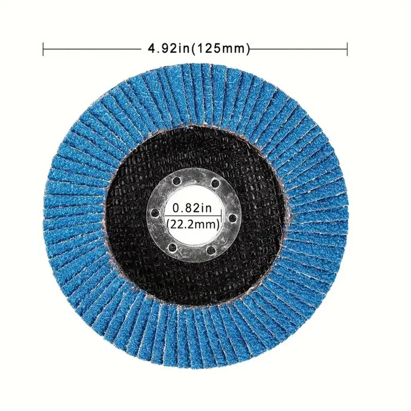 Disco da 125 mm, grana 40/60/80/120 | Mola Dischi lamellari for levigatura in metallo Lama for smerigliatrice angolare(120 Grit,10PCS_125MM)
