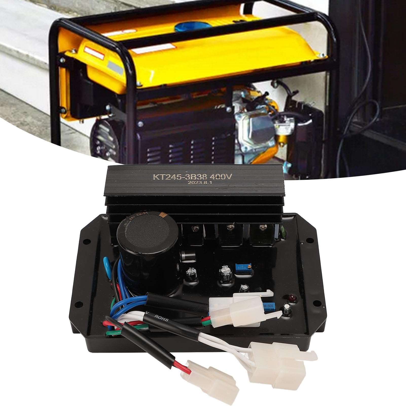 TOPINCN Controlador Regulador de Voltaje Generador de Gasolina Regulador de Voltaje Automático Estabilizador Monofásico Accesorios de Generador