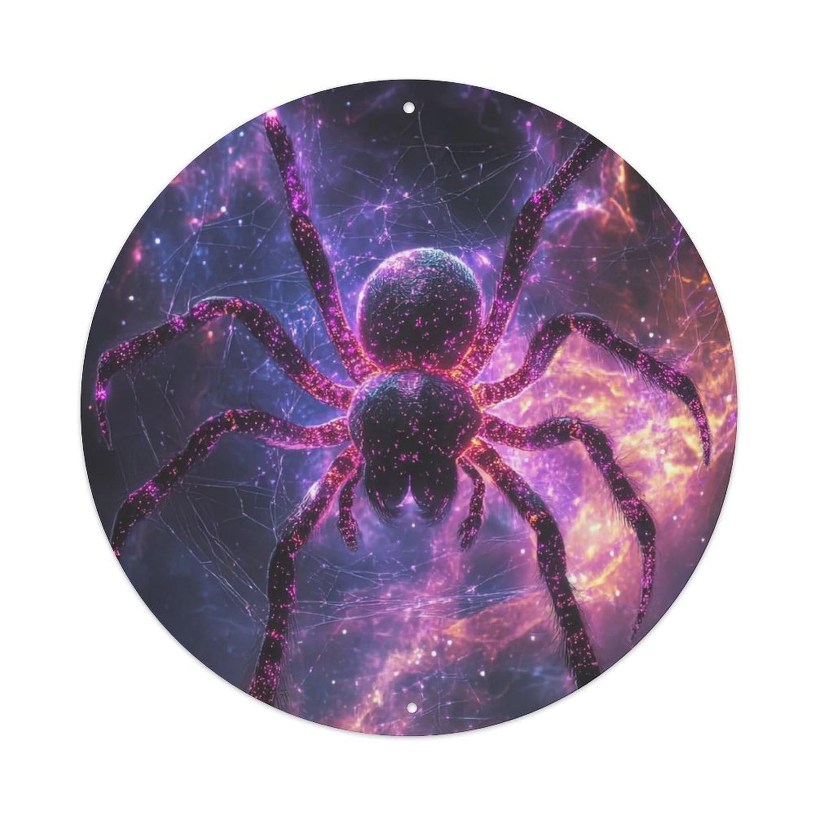 Animal Artwork Black Spiders in The Universe Metal Tin Sign