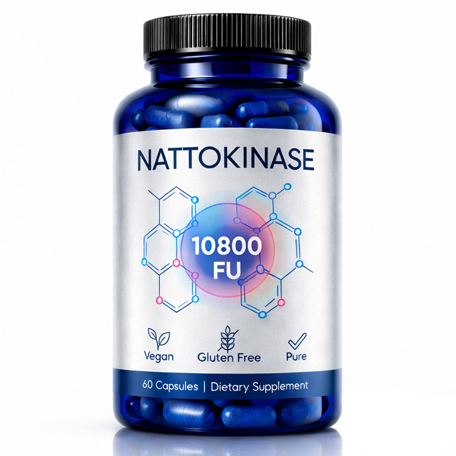 Nattokinase 10800 FU Enzyme Supplement, Ultimate Nattokinase with Fermented Soy Extract S…