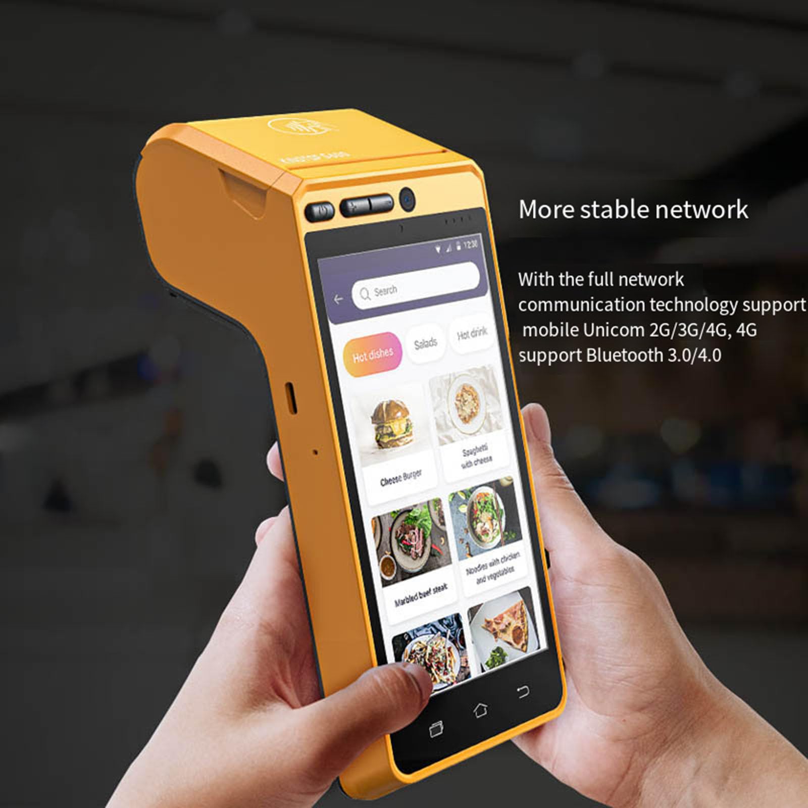 Terminal portable de paiement intelligent, impression Bluetooth, caisse enregistreuse tactile, Machine de point de vente intelligente tout-en-un