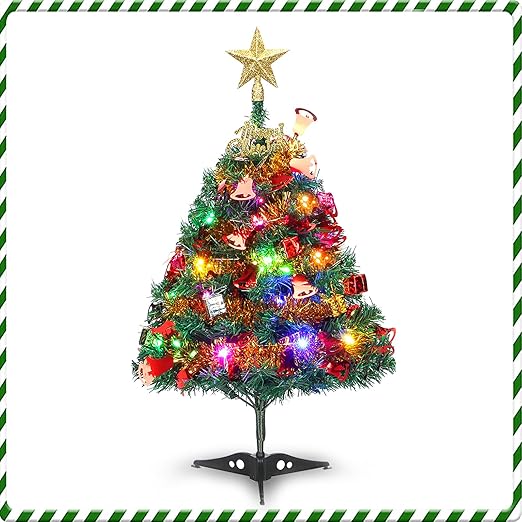 Mini Christmas Pine 24 Inches / 60 cm Small Table Top Artificial