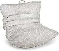 Vista 11 de Big Joe Roma - Puf para niños, sherpa de avena y rosa del desierto, gamuza vegana, 2 pies