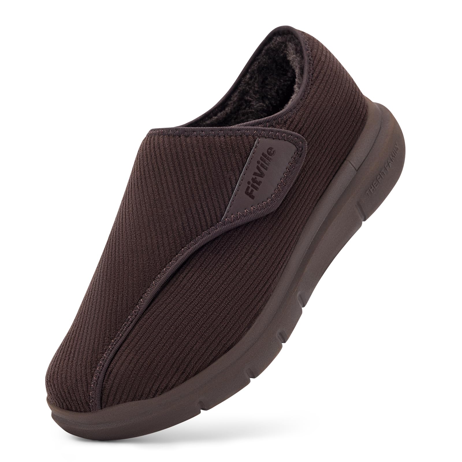 Diabetic Extra Wide Fit Mens Slippers FitVilleDiabetic Shoes For