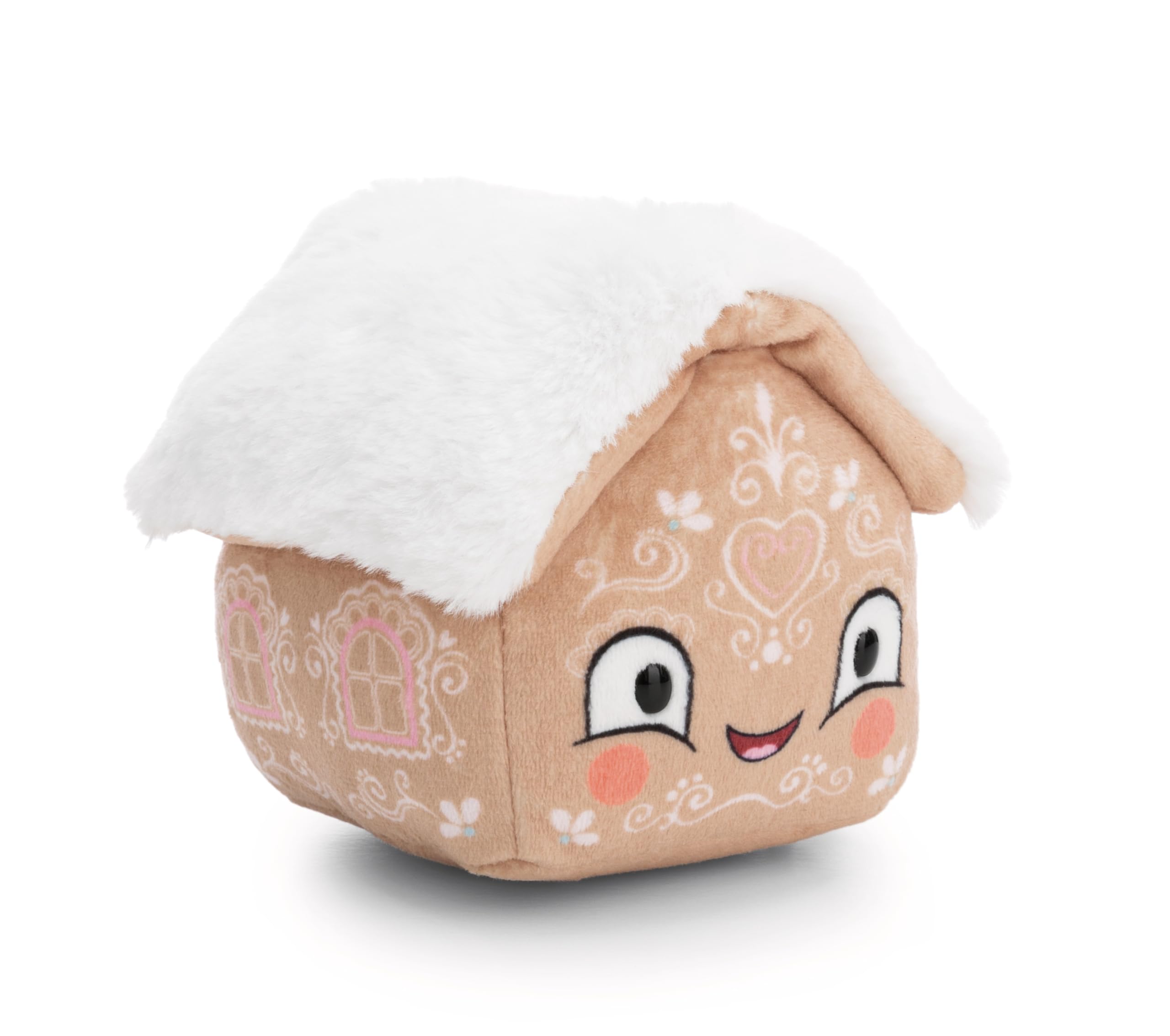 NICI 62409 Cuddly Toy, Gingerbread House, 15 cm, Brown, Soft Plush House, Cute Stuffed Toy for Cuddling and Playing, Great Gift Idea for Children and Adults