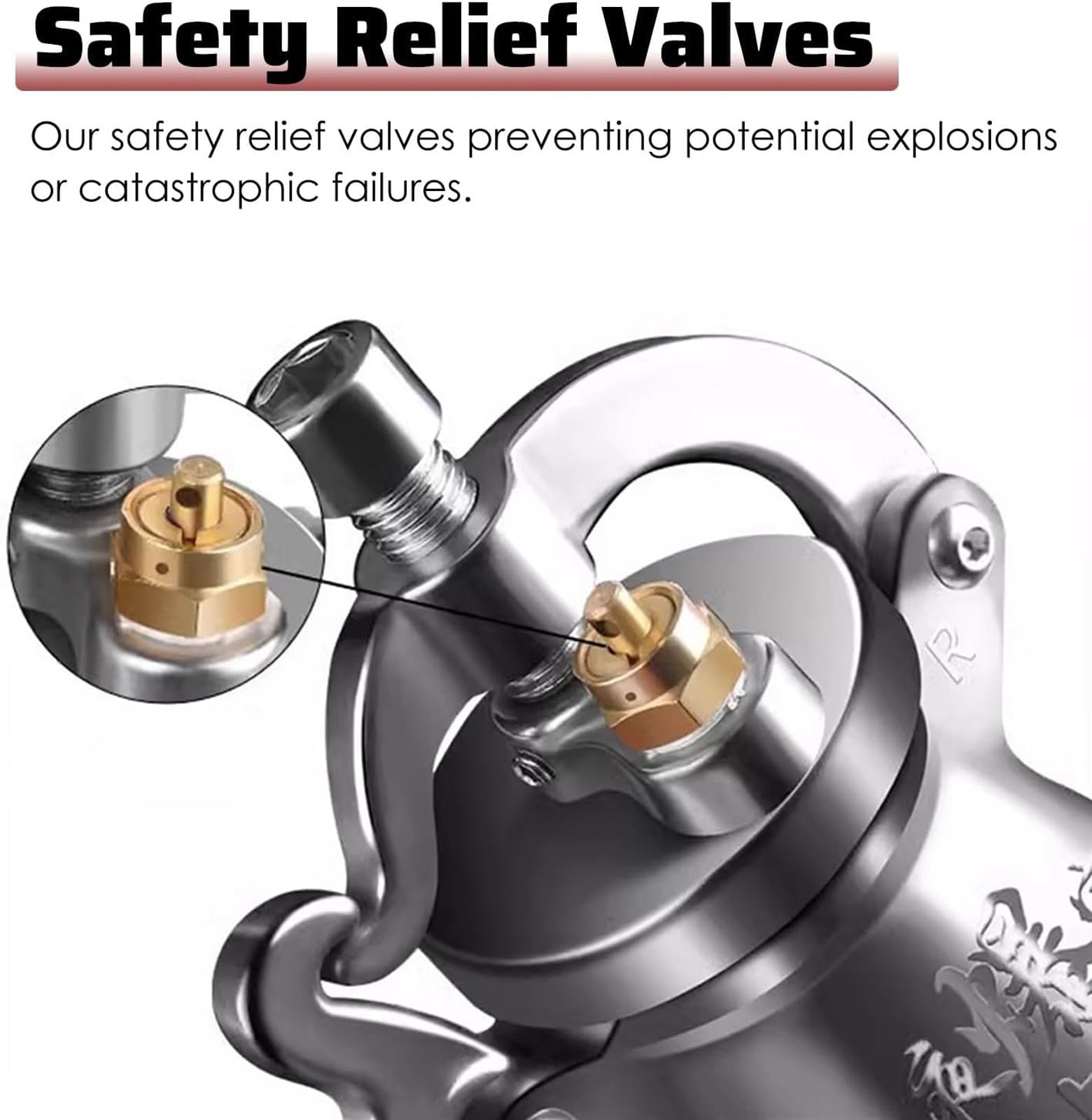 CañóN de Palomitas de MaíZ Chino con Doble VáLvula de Seguridad, MáQuina para Hacer Palomitas de MaíZ A PresióN, Aire Caliente para Estufa(268ml)
