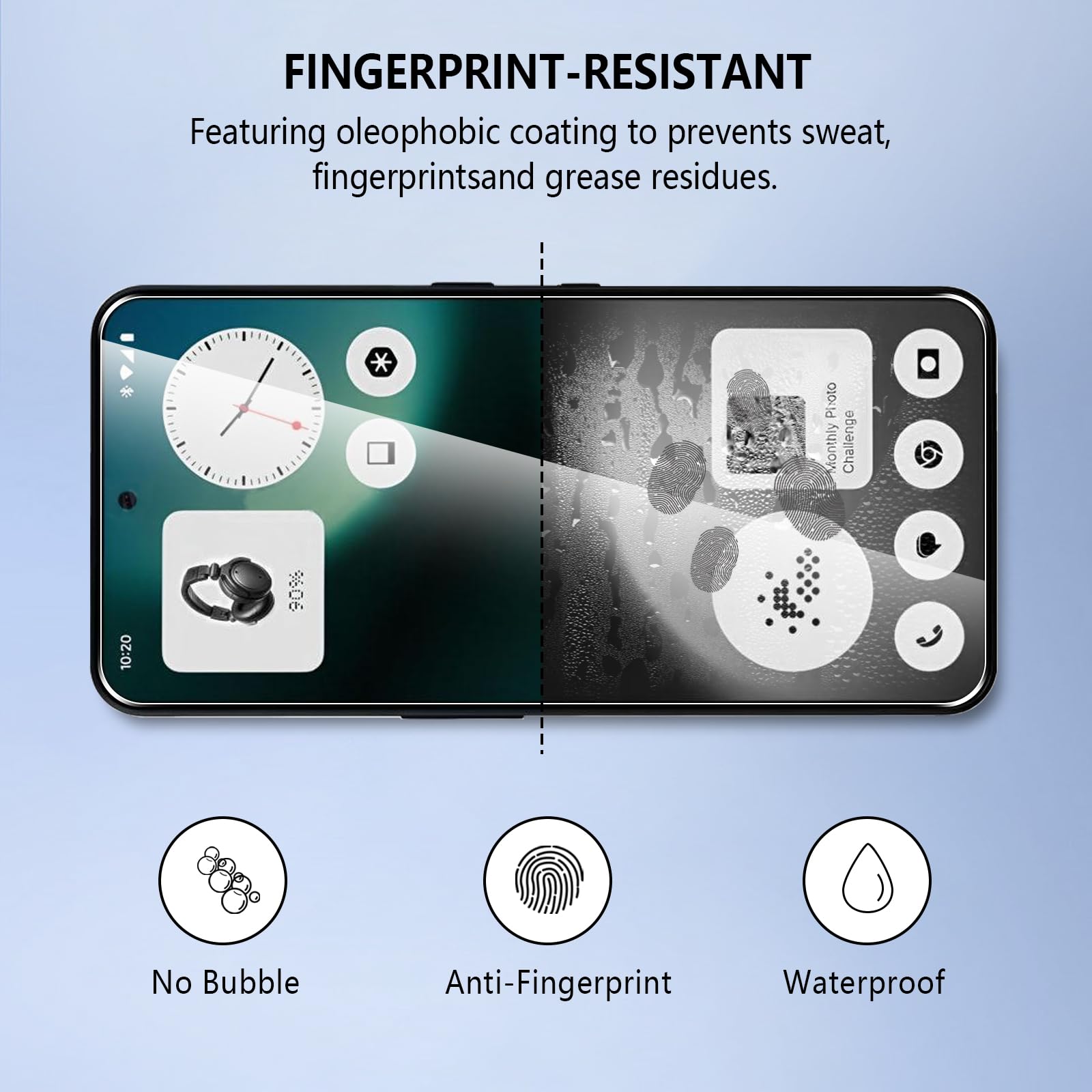 Pollachi [3 Pezzi Vetro Temperato per Nothing Phone (3a) Lite,Durezza 9H Anti Graffio,Anti-Impronte Senza Bolle,Pellicola Protettiva per Nothing Phone (3a) Lite