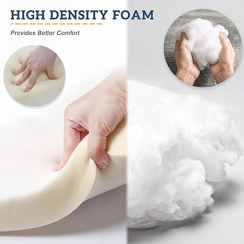 Miniatura 7 de EAGLE PEAK Juego de 2 sofás de mimbre sin brazos para exteriores, sillas sin brazos para patio al aire libre con cojines extraíbles, sofá biplaza de