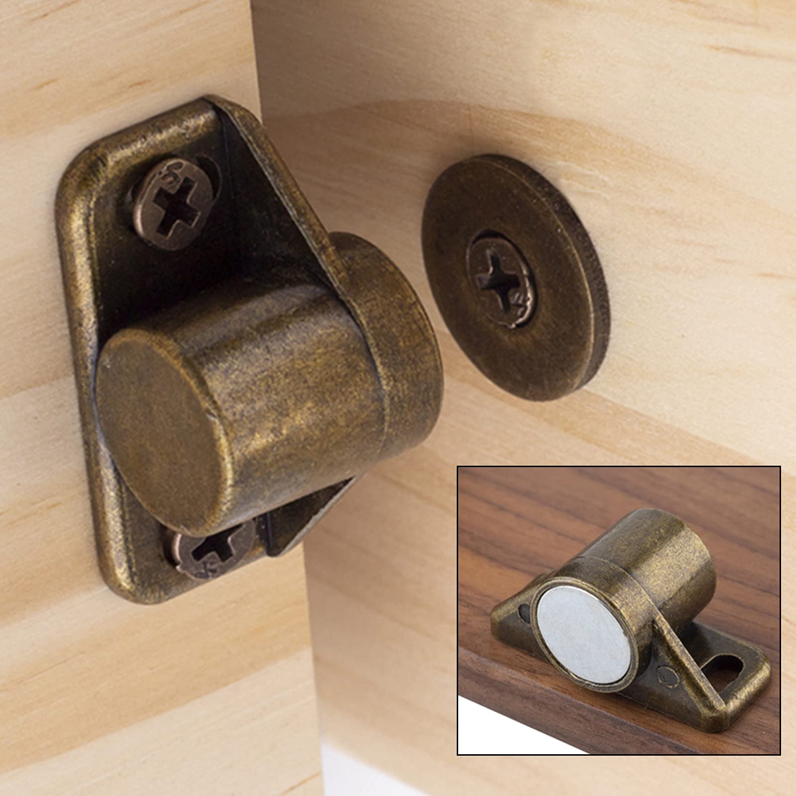 Calamita Per Mobili - Chiusura Magnetica Rotonda Marrone, Per Ante Armadio E Cucina - Foto 11