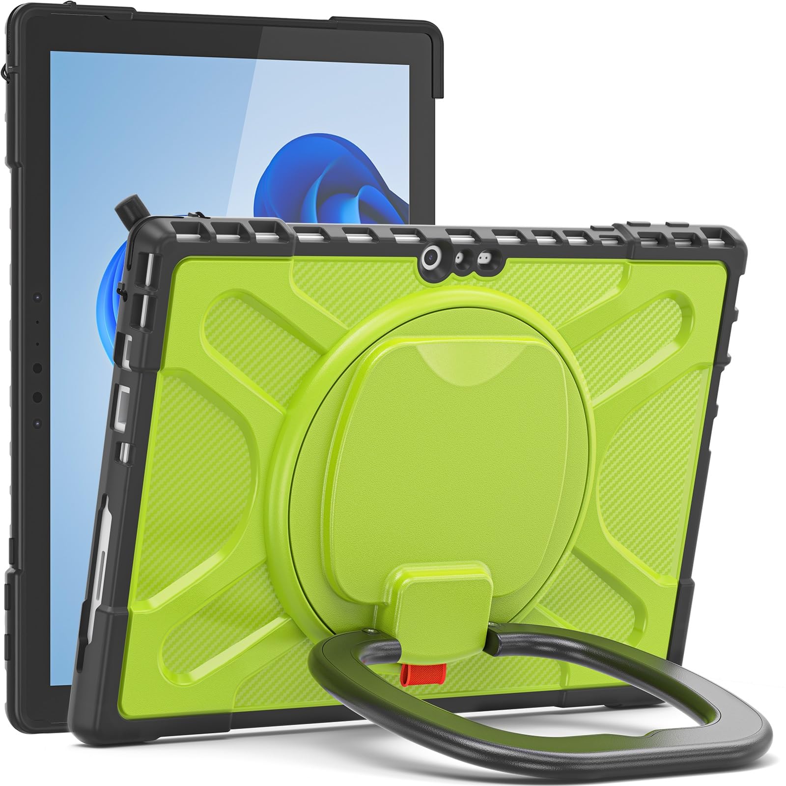 Ochronne etui na tablet Kompatybilny z Microsoft Surface Pro 7/Pro 6/Pro 5/Pro 4/Pro 7+ Etui z obrotową podstawką Kompatybilny z klawiaturą Type Cover z podstawką, odporny na wstrząsy wytrzymały futer