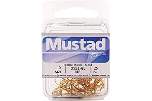 Mustad 3551 Classic Treble Size 16 Fishing Hooks