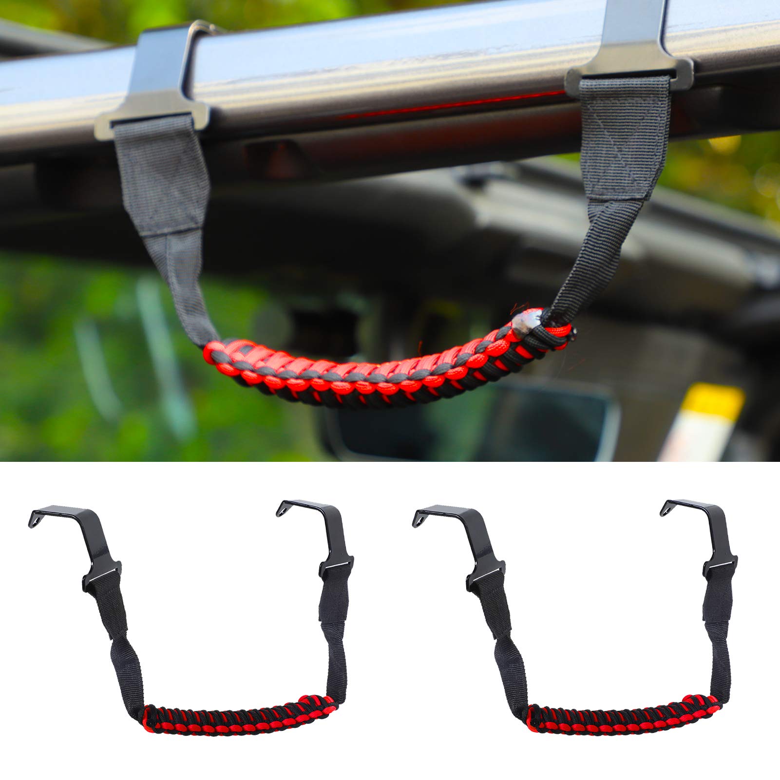 Buy JeCar for JL Grab Handles, 2 Pack Front Grab Bars for Jeep Wrangler