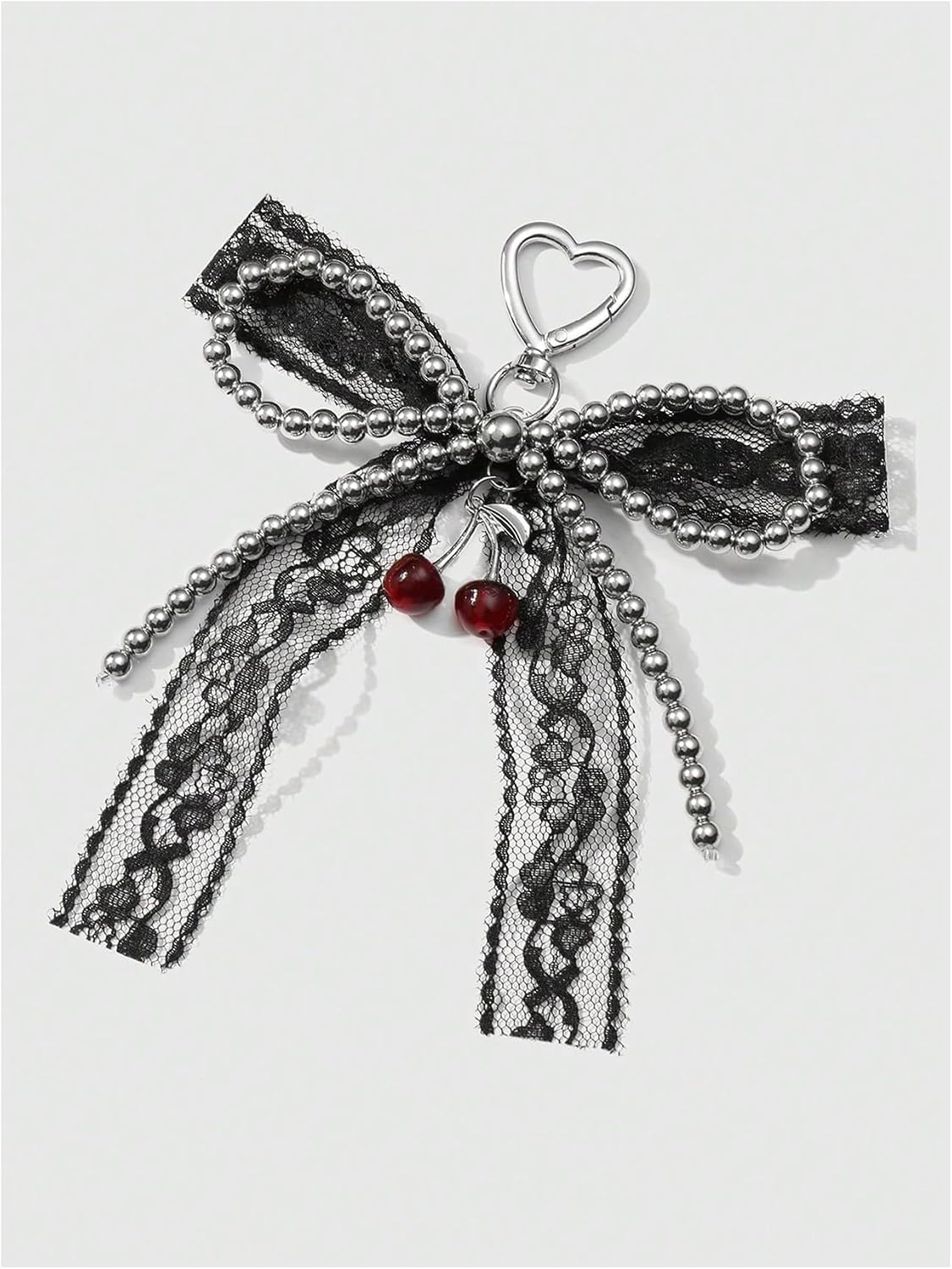 MakeMeChic Women's Cute Bag Charms Bow Ribbon Metal Keychain for Purse