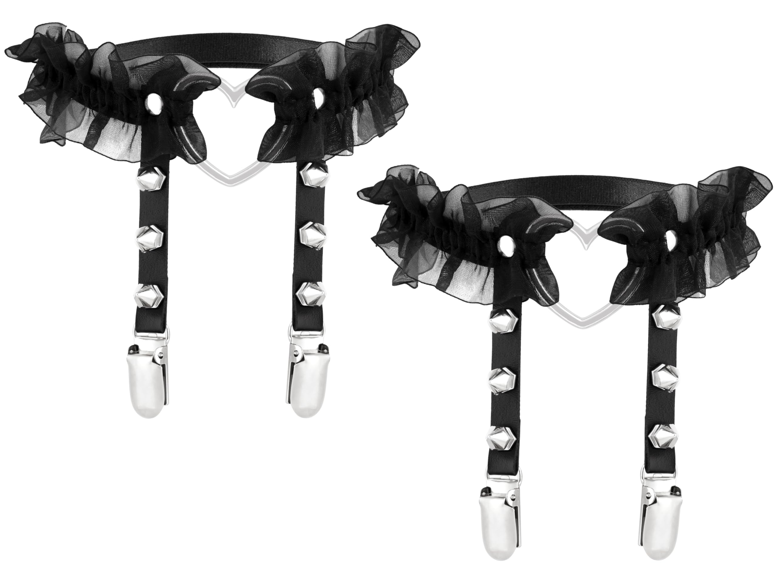 SacinaSacina Spiked Heart Garters, Goth Accessories, Punk Accessories, Alt Accessories, Christmas Accessories Gift for Women