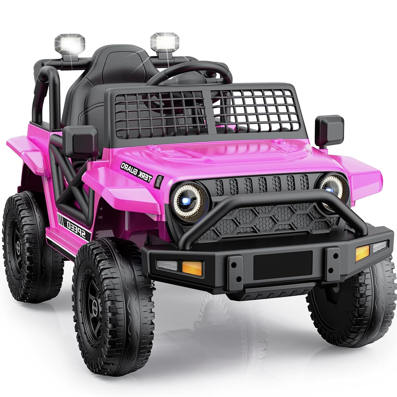 Ride On Car Toys,12V 7AH Toddlers Electric Car for Kids 3-5,Jeep Power Wheels with Remote Control for Girls Boys Christmas & Birthday Gift,Pink