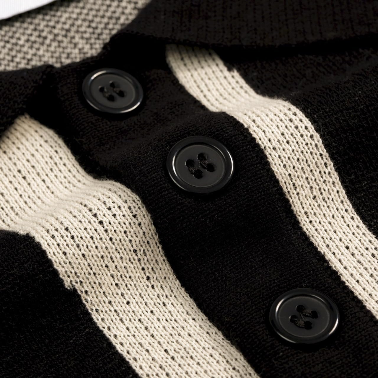 OXKnit Herren Strick-Poloshirt Kurzarm, Casual Sommer Polo Shirt, Gestricktes Polohemd mit Kragen & Knopfleiste für Freizeit & Business