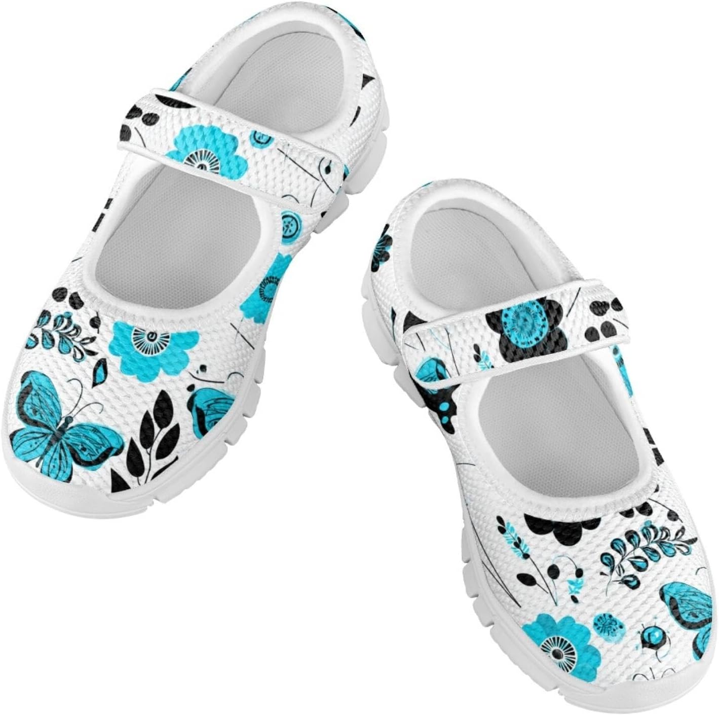 Kids Girls Shoes Safe Walking Shoes with Hook Loop Casual Daily Sport Cute Graphic Soft and Flexible Princess Flats for Party Long-Distance Walking Footwear 2025 White-a