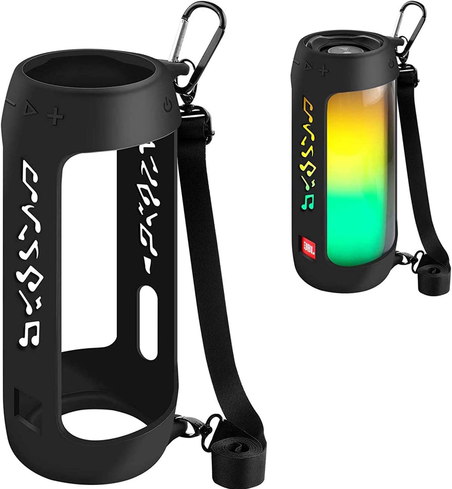 Silicone Case for JBL Pulse 4 Waterproof Portable Bluetooth Speaker, Gel Soft Skin Cover Travel Carrying Pouch with Strap