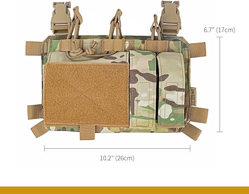 Miniatura 7 de OneTigris Triple Mag bolsa con bolsa de utilidad gancho y bucle táctico cartel 01 para cargadores de rifle y cargadores de pistola
