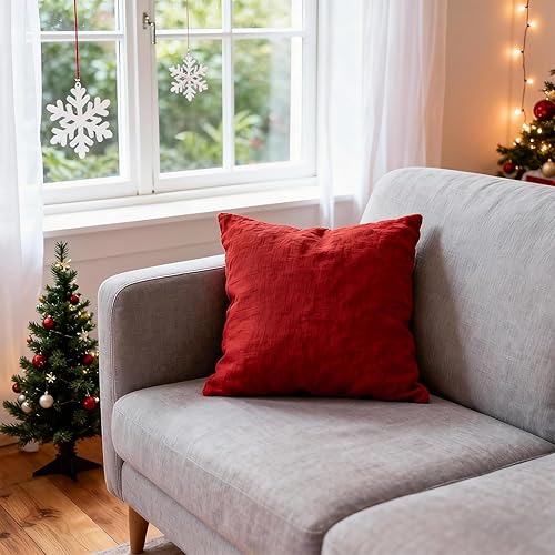 Miniatura 2 de Juego de 2 almohadas decorativas para interiores con insertos de 18 x 18 pulgadas, decoración moderna de otoño y antropología para el hogar para