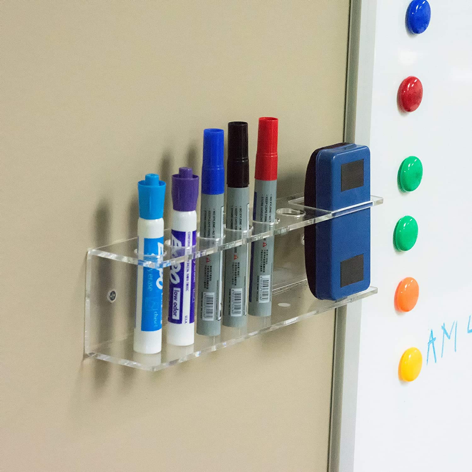 Magnetischer Whiteboard-Markerhalter – Acryl Mit 10 Schlitzen, Für Wand Oder Tisch