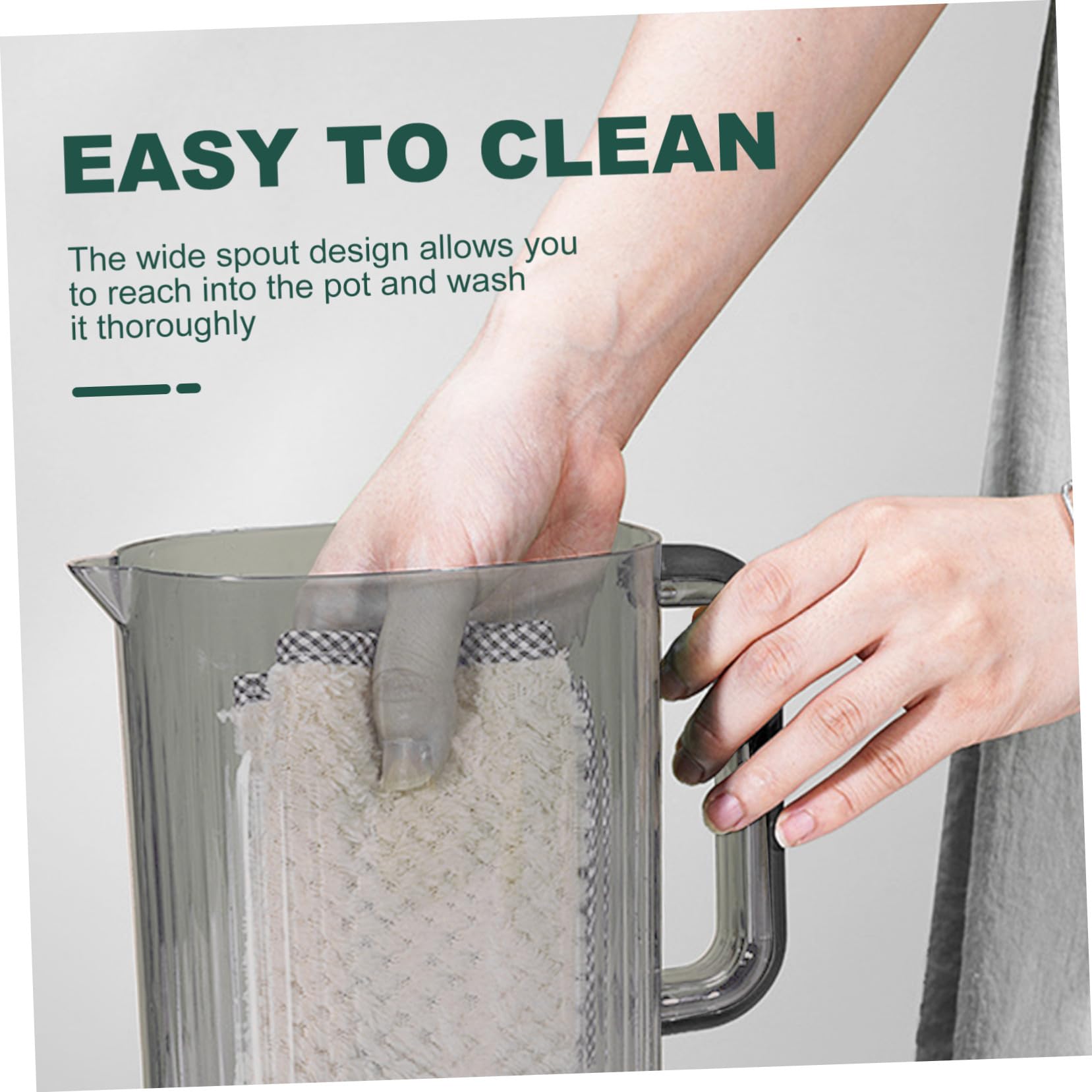 NOLITOY Jarra para Agua Portátil con Gran Capacidad para Nevera Diseño Práctico con Asa para Uso Doméstico y Almacenamiento Fácil