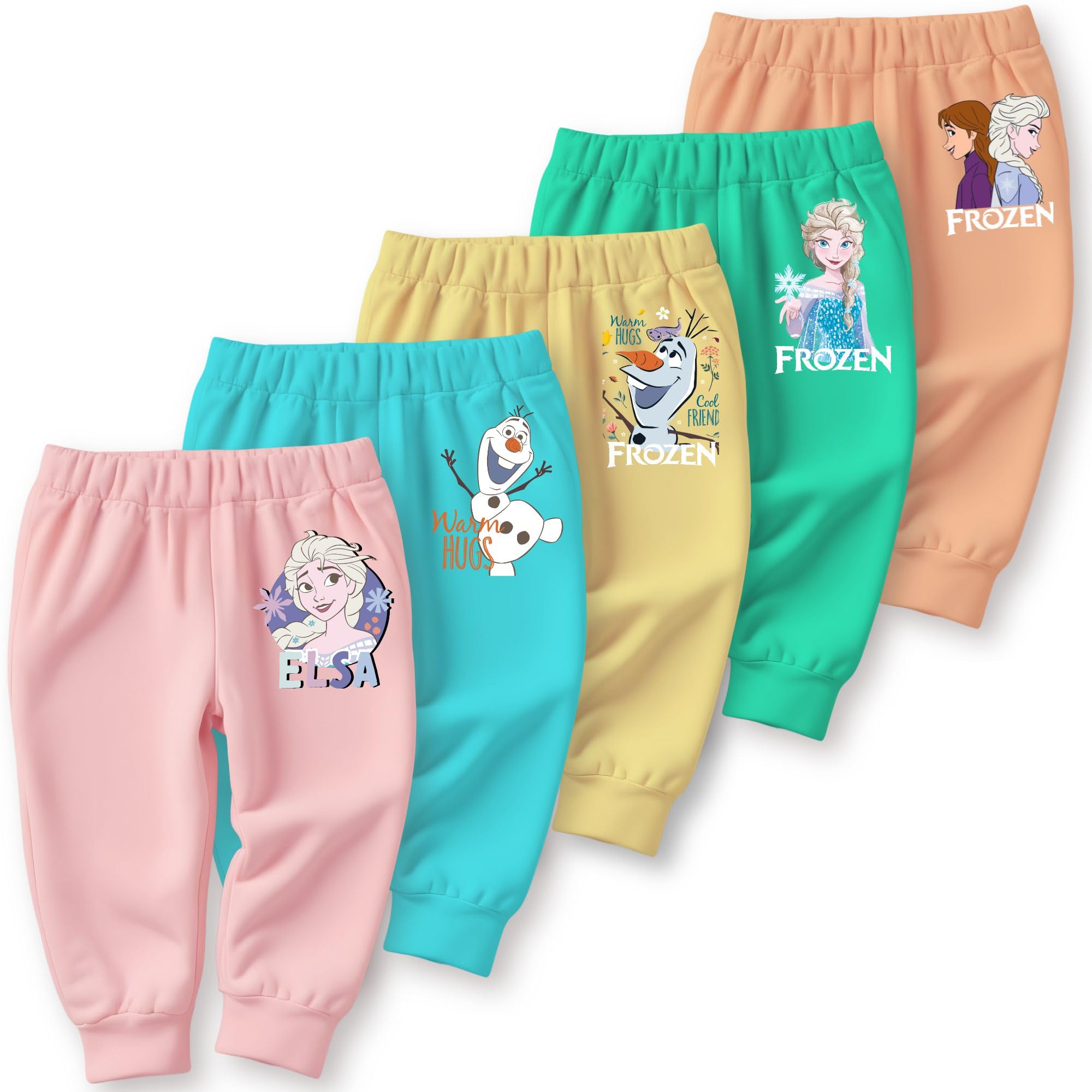 minicult Cotton Pajama Pants with All Over Print for Boys and Girls (Multicolor Designs)(Pack of 5)