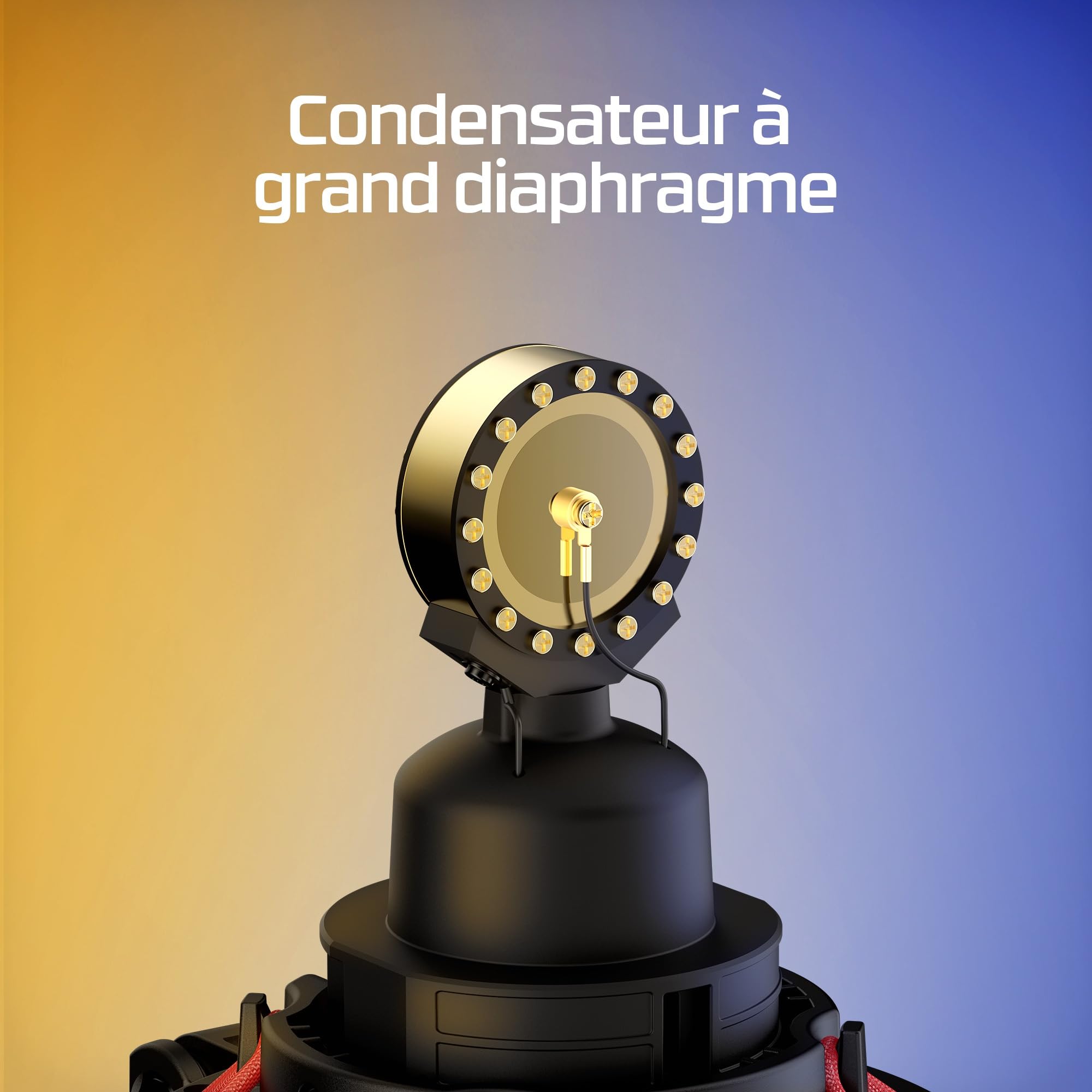 HyperX ProCast – Micro avec condensateur à grand diaphragme, connexion XLR