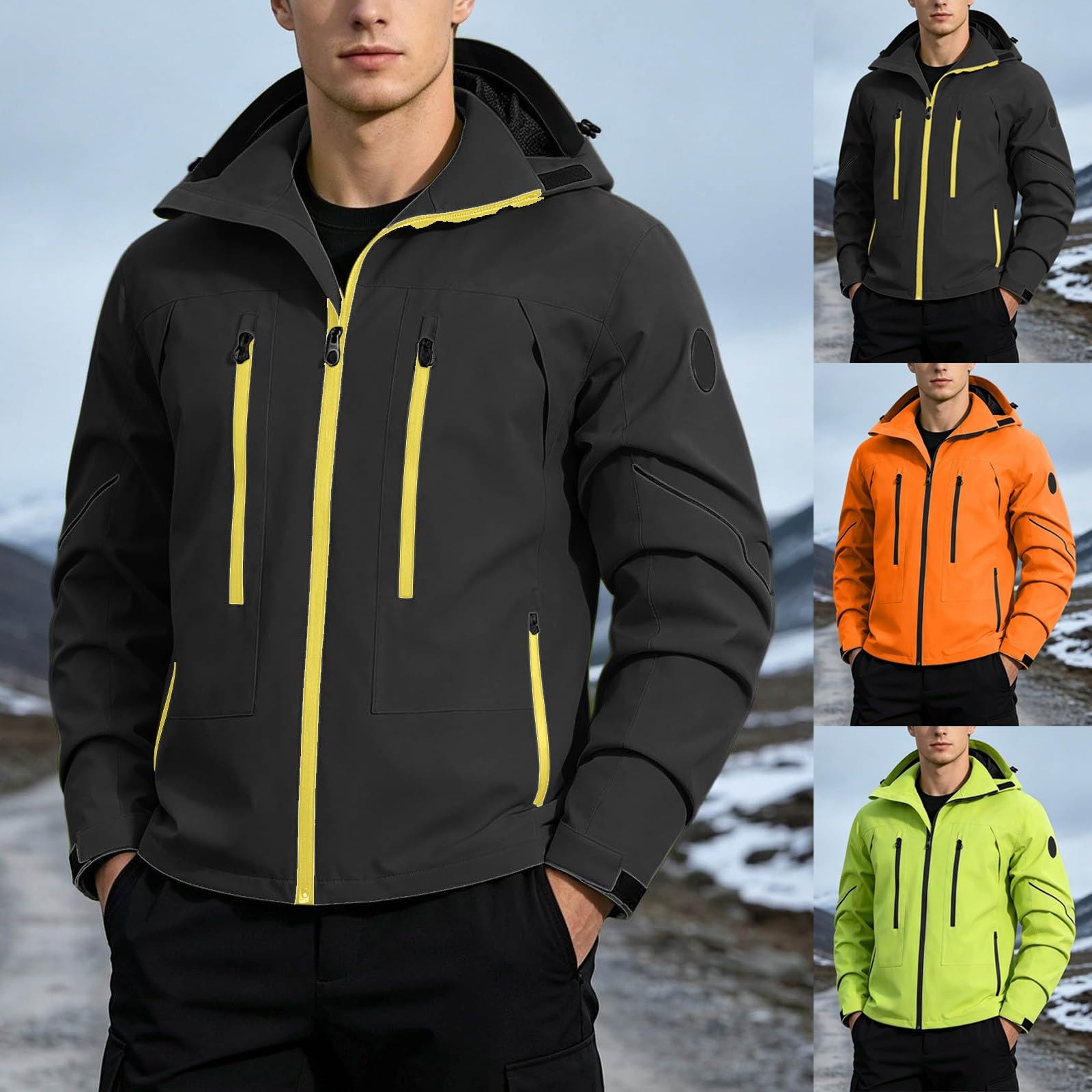 Giacca impermeabile da uomo, in softshell, traspirante, per attività