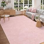 RUGSREAL 5x7 Area Rug for Living Room Modern Solid Color Bedroom Rug Contemporary Machine Washable Minimalist Beige Floor Carpet for Nursery Non-Slip Low Pile Simple Area Rug for Laundry Dining Office