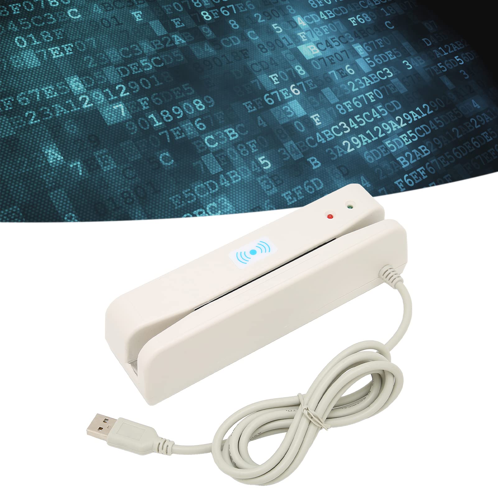 Deslizador de Tarjetas, Lector de Tarjetas único de 2 Rieles MSR-400 para Bancario, Lector de Tarjetas de Crédito Magnético, Interfaz USB Lector Práctico y Conveniente de