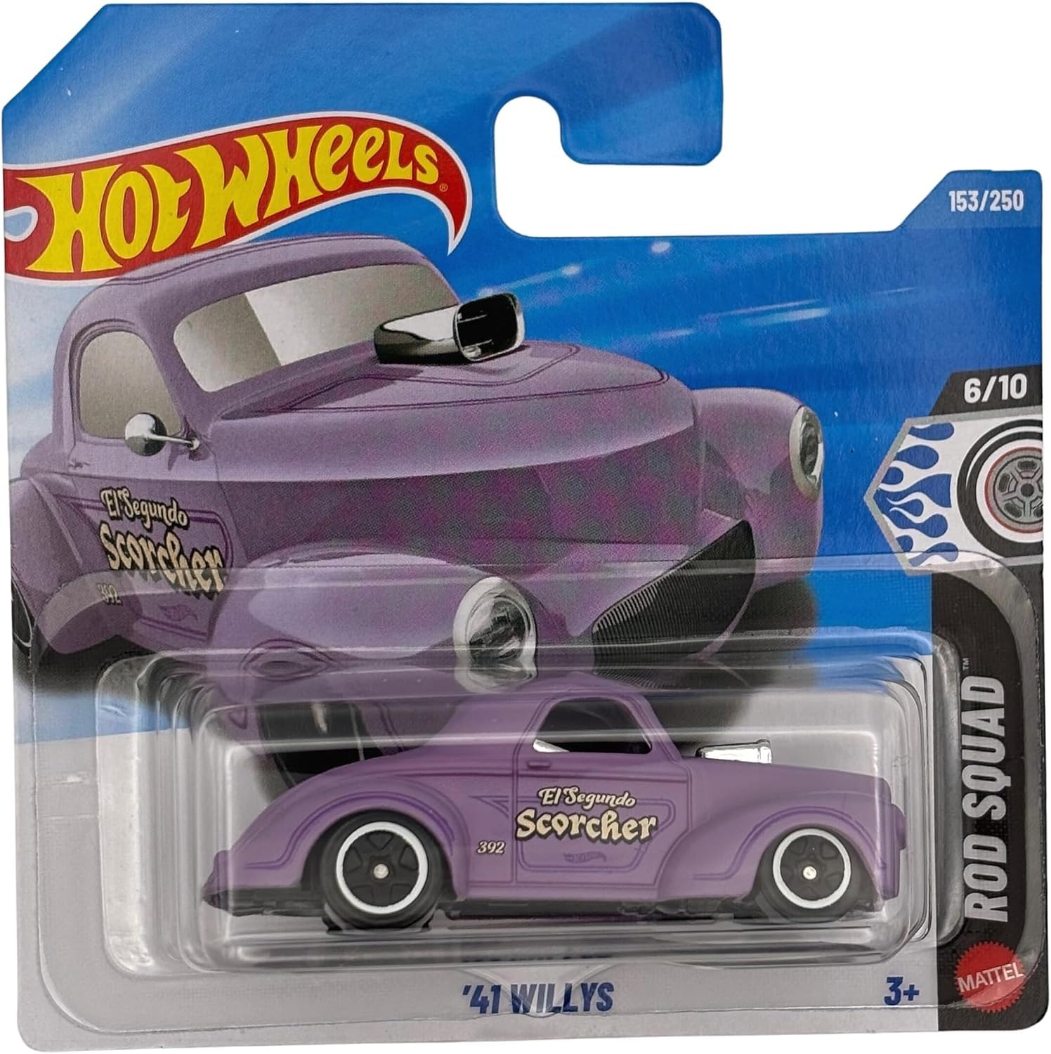 Hot Wheels - '41 Willys - Rod Quad 6/10 - Short Card - JJK01 - lilac - Mattel 2026 (152/250) - EL Segundo Scorcher - 1:64