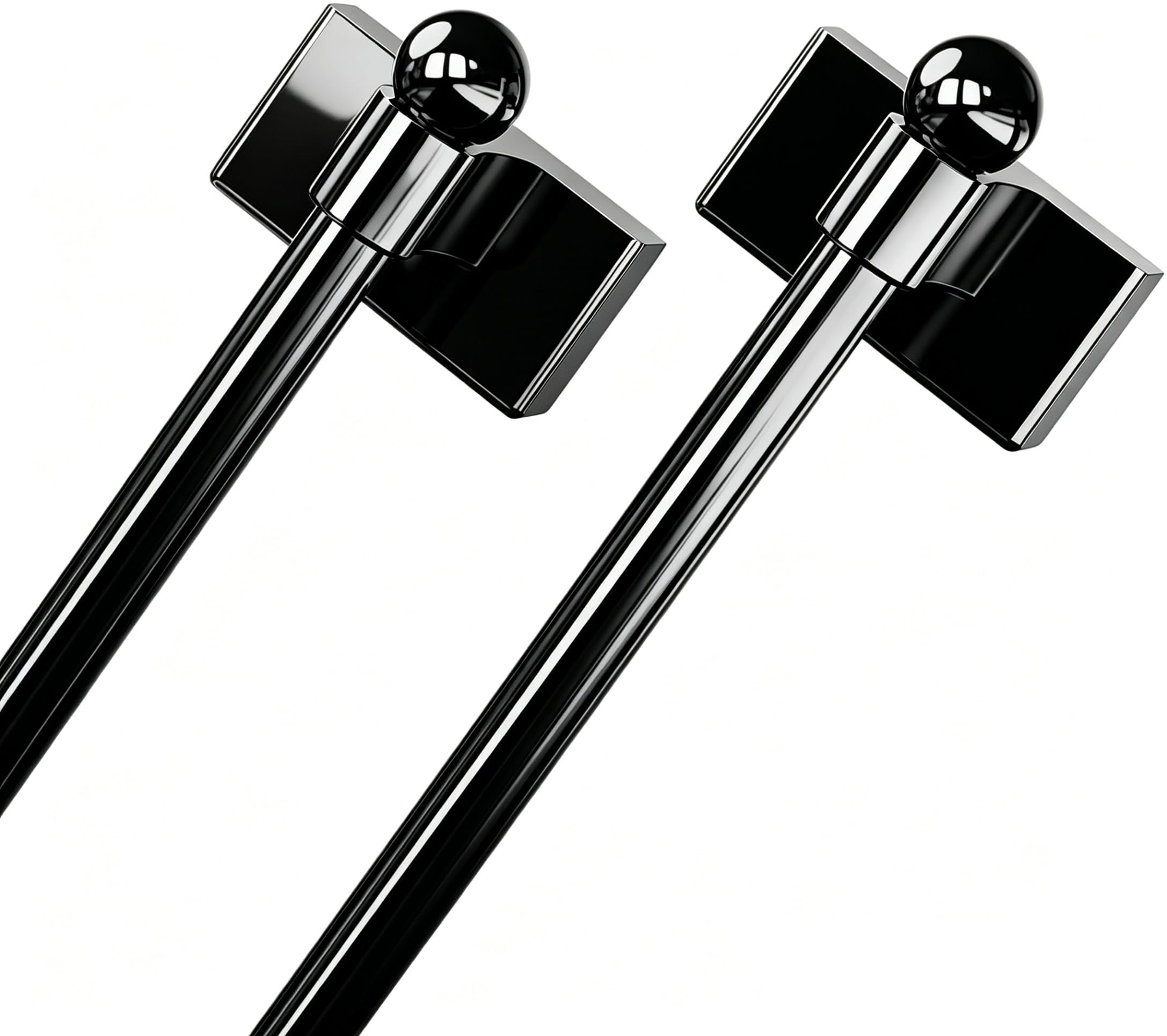 Photo 1 of HNLAYXL Magnetic Curtain Rod, Black, 16"-28"