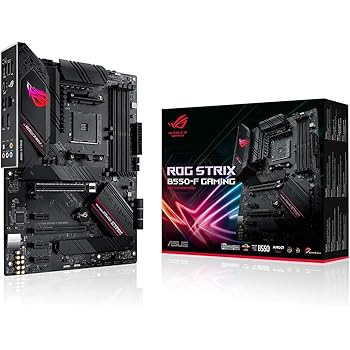 ASUS ROG Strix B550-F Gaming Mainboard Sockel AM4 (ATX, Ryzen, PCIe 4.0, Intel 2,5 Gbit/s-Ethernet, 2x M.2 mit Kühlern, SATA 6Gbit/s, USB 3.2 Gen 2, Aura Sync)
