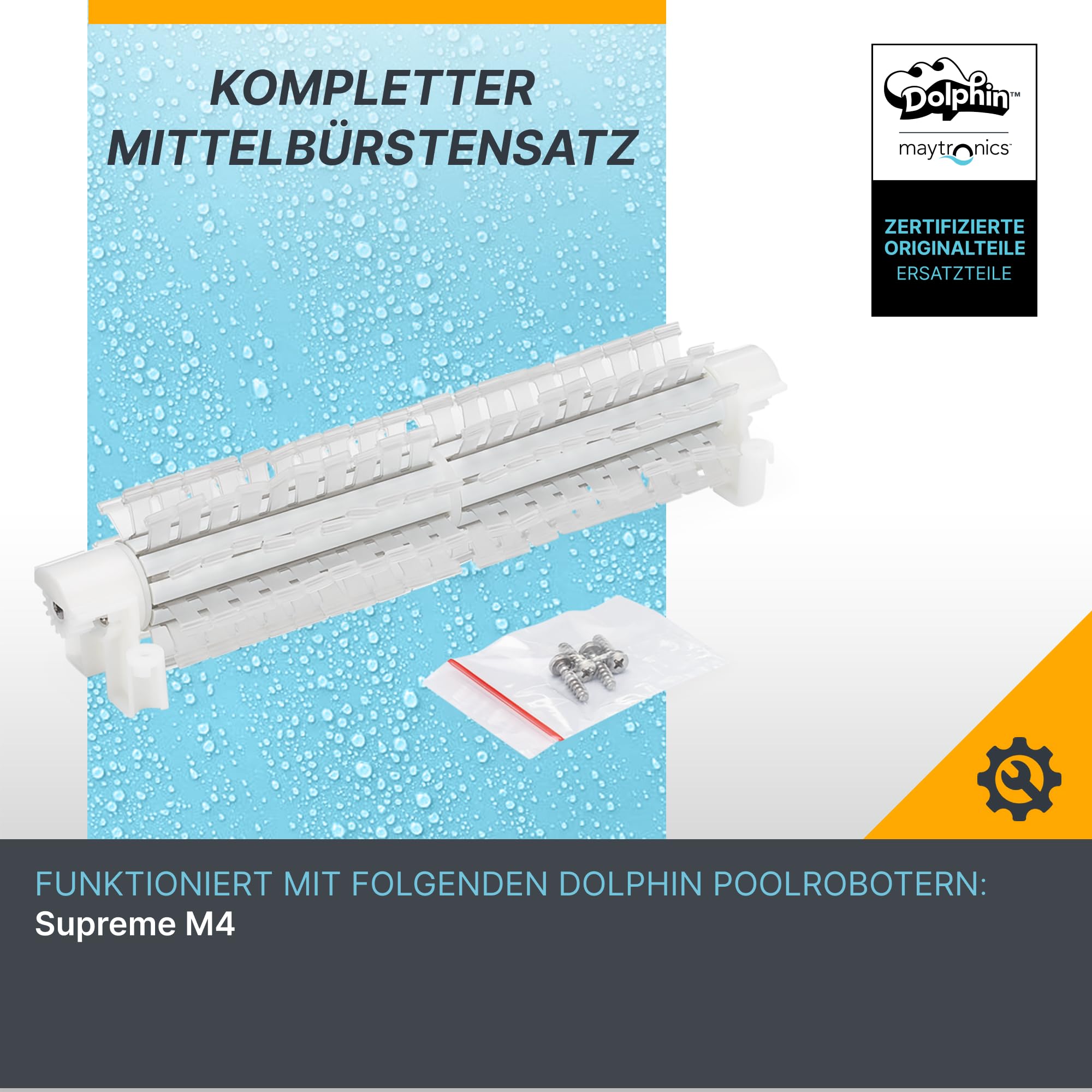 Dolphin Original-Ersatzteil - Bürstensatz für die Mitte - Teilenummer 9995540-R1