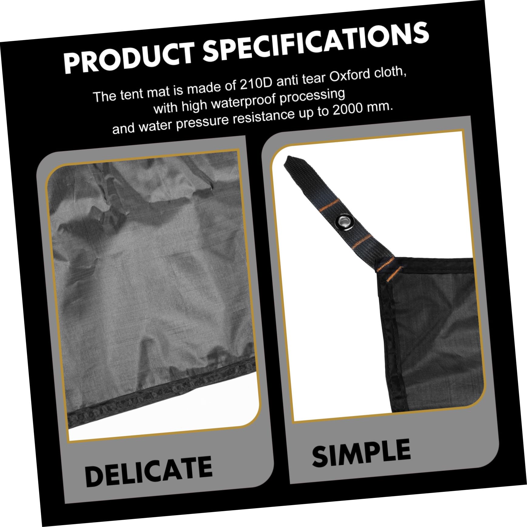 Outanaya Outdoor Ground Cloth Durable Folding Tent Mat for Camping Beach Picnic Thickened Oxford Multi Purpose Tarp for Family Use