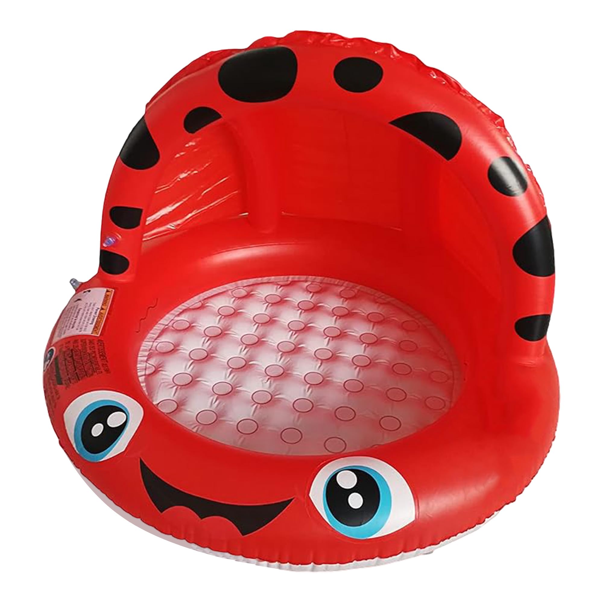 Sicignano | Piscina hinchable mariquita Ø92x62h cm - Fondo suave, diseño divertido para niños, ideal para jardín y playa