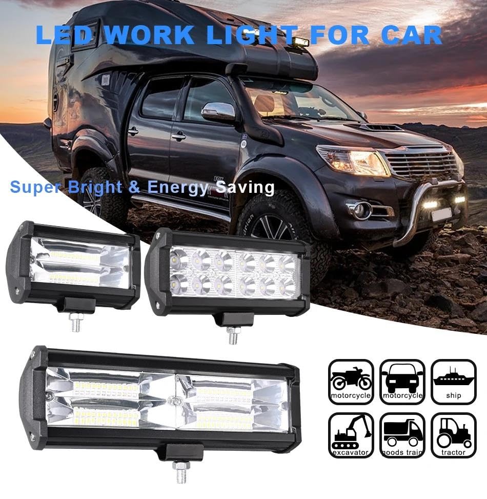 Projecteur tout-terrain 4x4 LED robuste pour camion et pelle