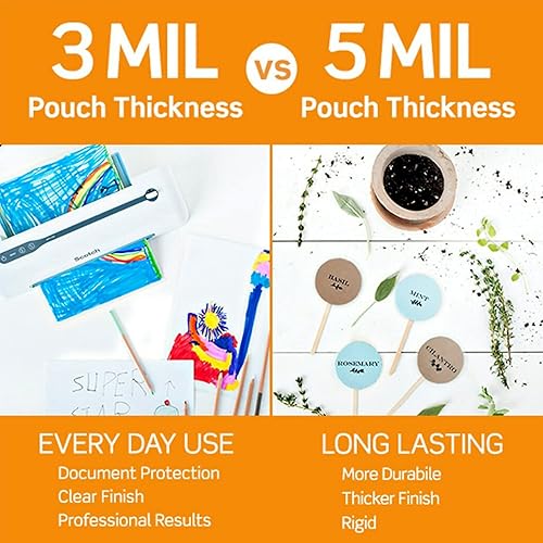 Miniatura 8 de Scotch - Bolsas de laminación, 5 mil, 4.33" X 6.33", transparente brillante, paquete de 20
