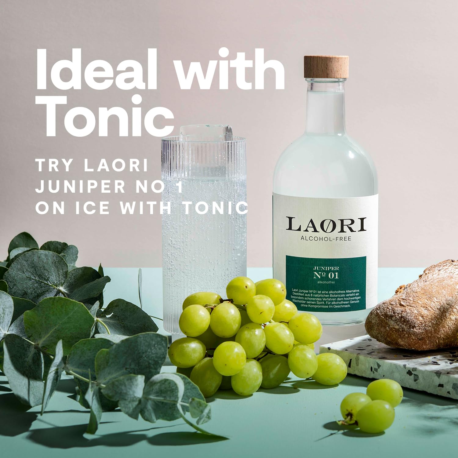 Laori Juniper No 1 | Alternative sans alcool au Gin | Botanicals naturels | Sans arômes artificiels | Vegan & Sans sucre | Fraîcheur douce et épicée | 6 x 500 ml