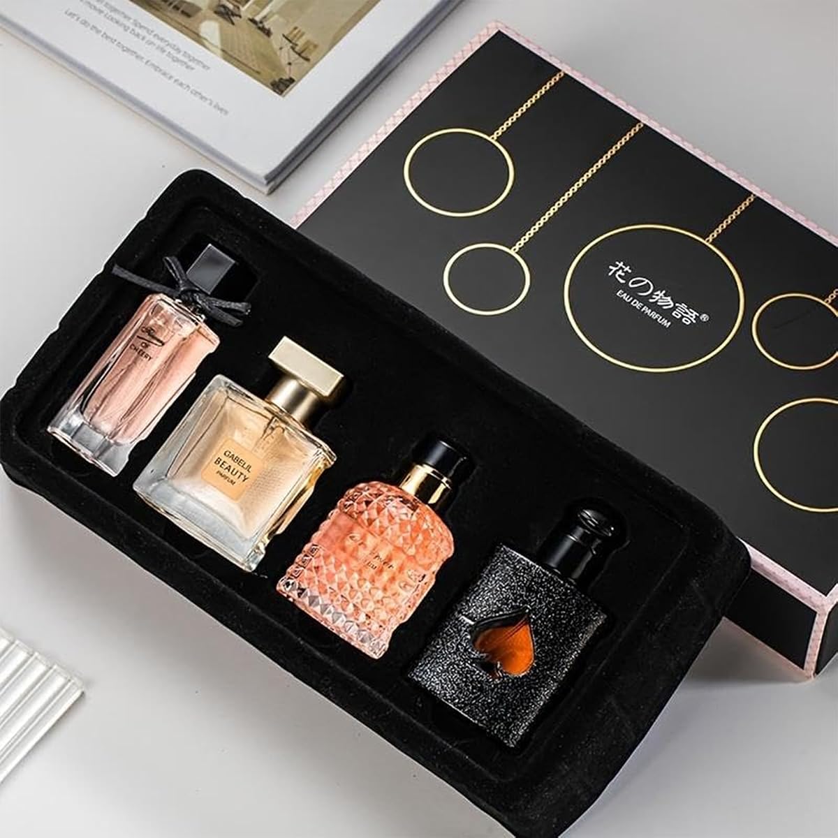 Set de Perfume para Mujer: 4 Fragancias Florales y Frutales en Caja de Regalo, 105(25ml x3 +30ml) ml Total (3.5oz). Perfecto para regalar o para uso personal, aromas elegantes y atemporales para cualquier ocasión.