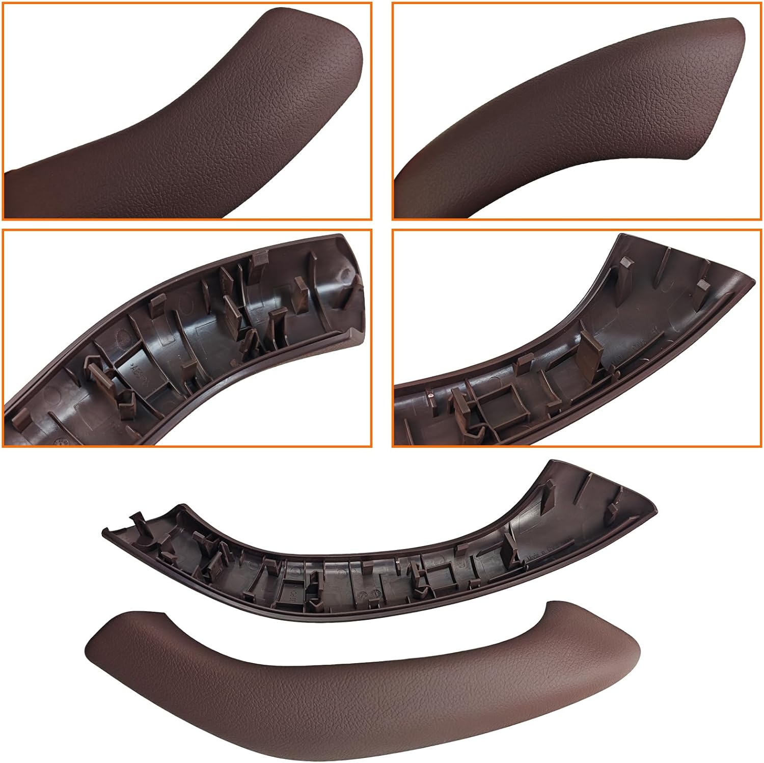 Car Door Handles Replace Cover for BMW X1 X2 E84 F48 F39 2009-2022 Interior Door Grab Handle Cover Auto Door Pull Handle Accessories (F48 F39 Mocha Brown)